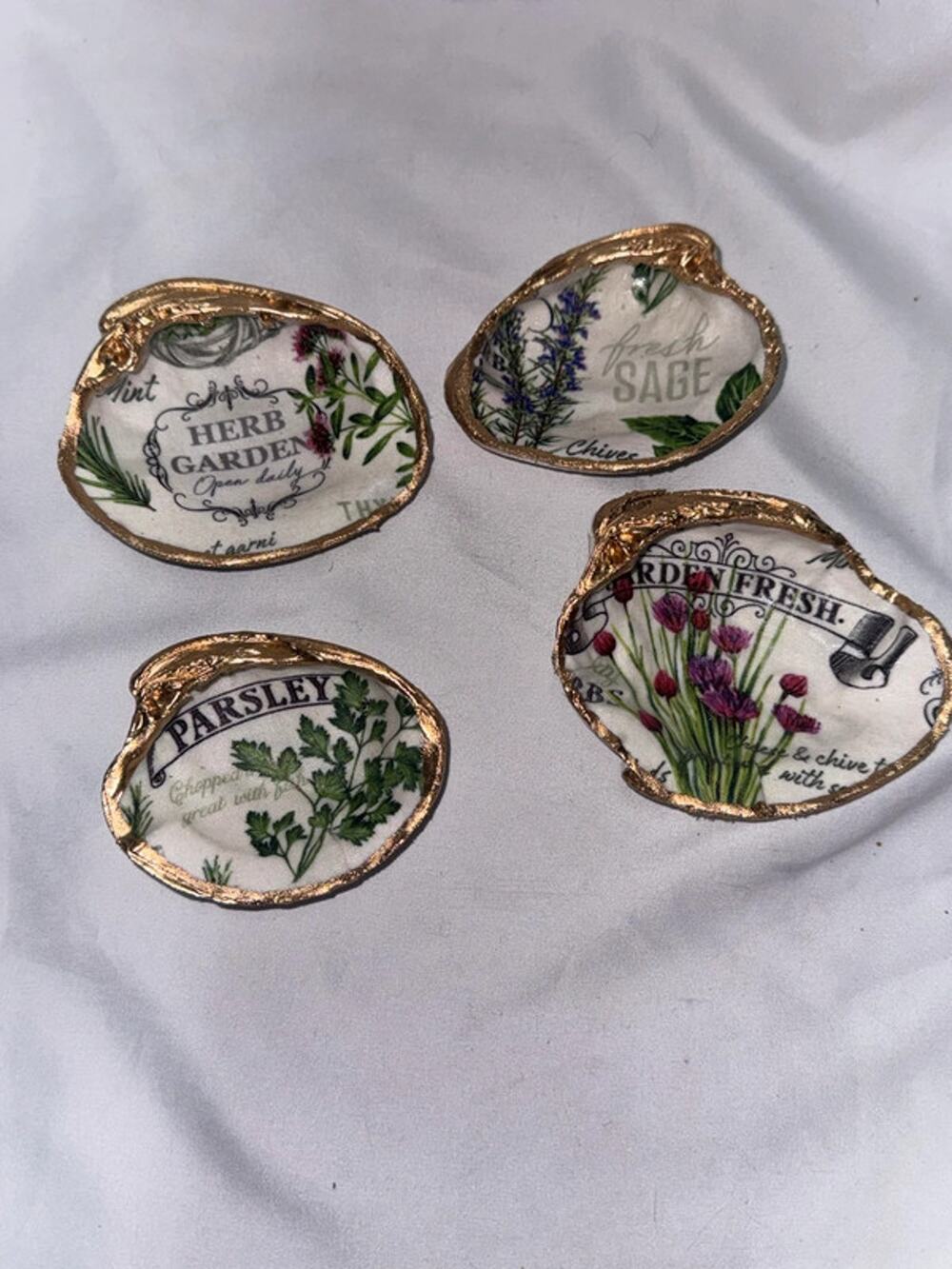 Handmade clam shell trinket dish art *Seconds*